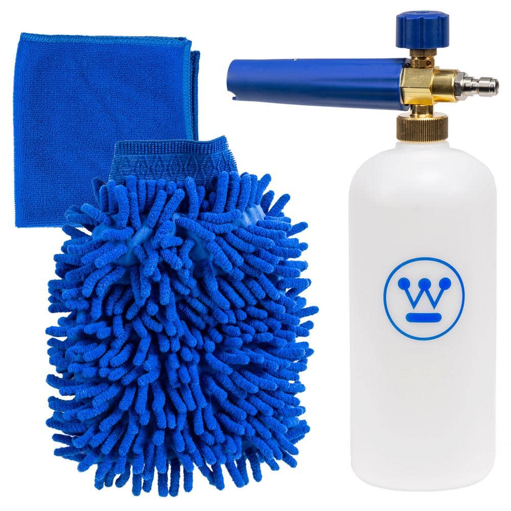 Auto Pressure Washer Accessory Kit, Auto Foam Cannon with Microfiber Wash Mitt and Auto Detailing Towel - Hercitys