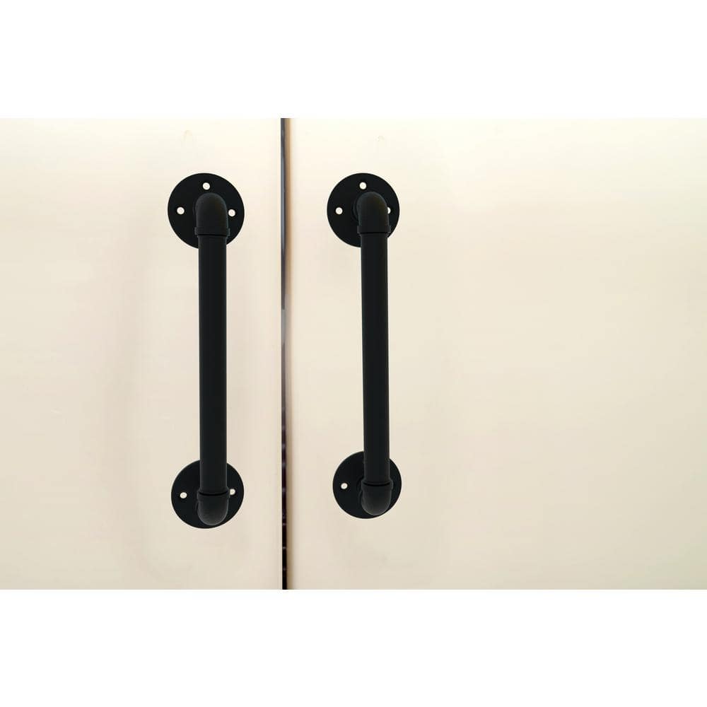 Pipeline Collection 18 in. Center-to-Center Door Pull in Matte Black - Hercitys