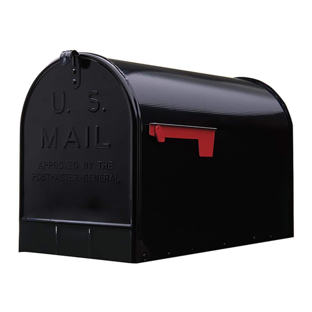 Stanley Black, Extra Large, Steel, Post Mount Mailbox - Hercitys