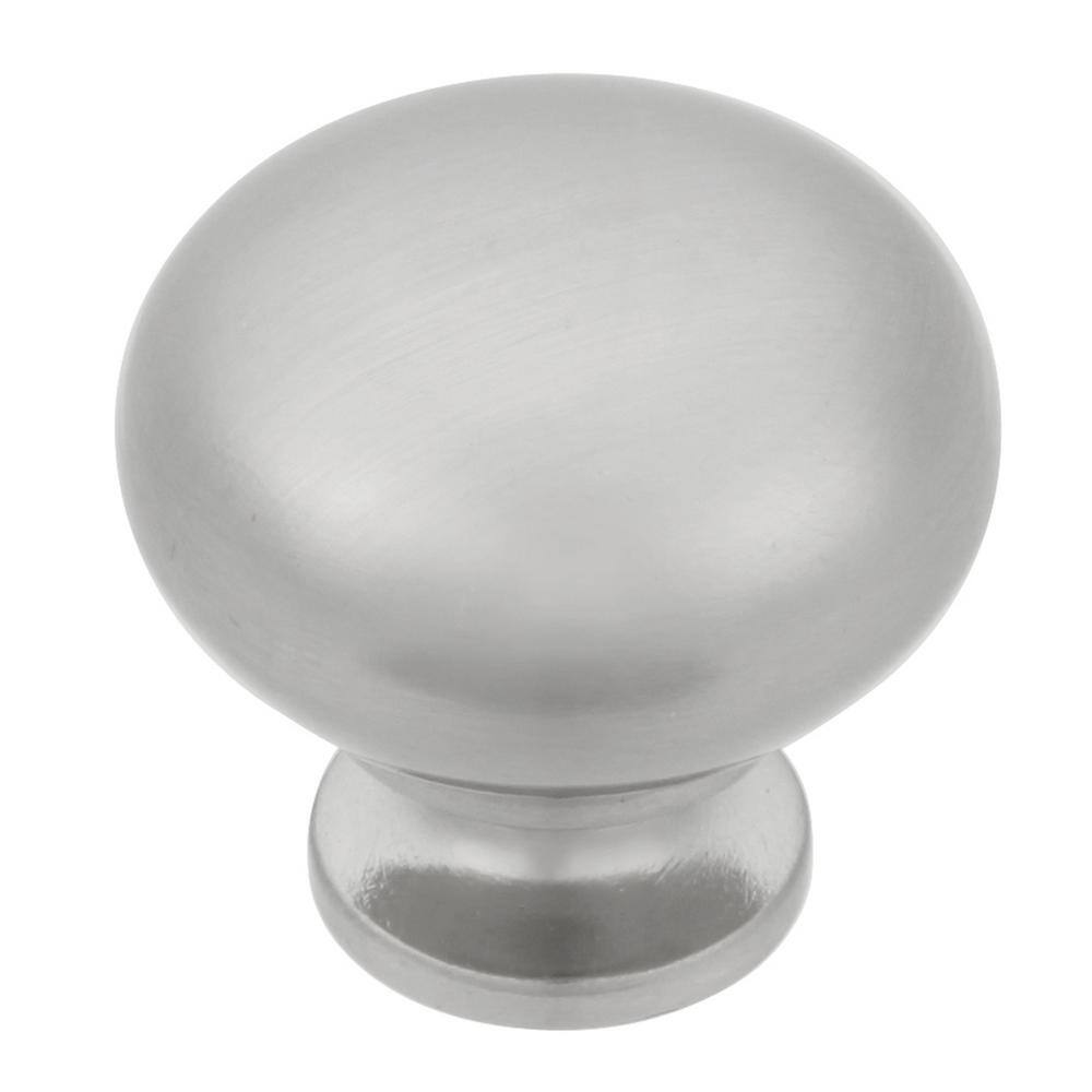 Heritage Designs 1-1/4 in. Dia Satin Nickel Cabinet Knob (Pack of 35) - Hercitys