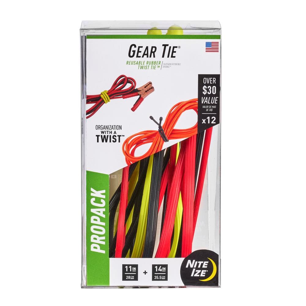 Gear Tie Pro Pack Assortment 12-Pack - Hercitys