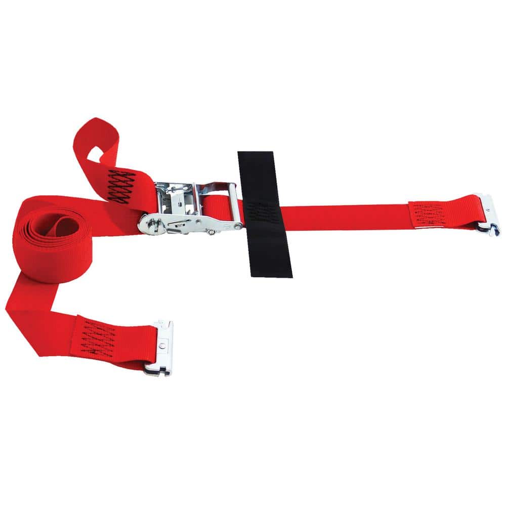 8 ft. x 2 in. Logistic E-Strap with Ratchet in Red - Hercitys