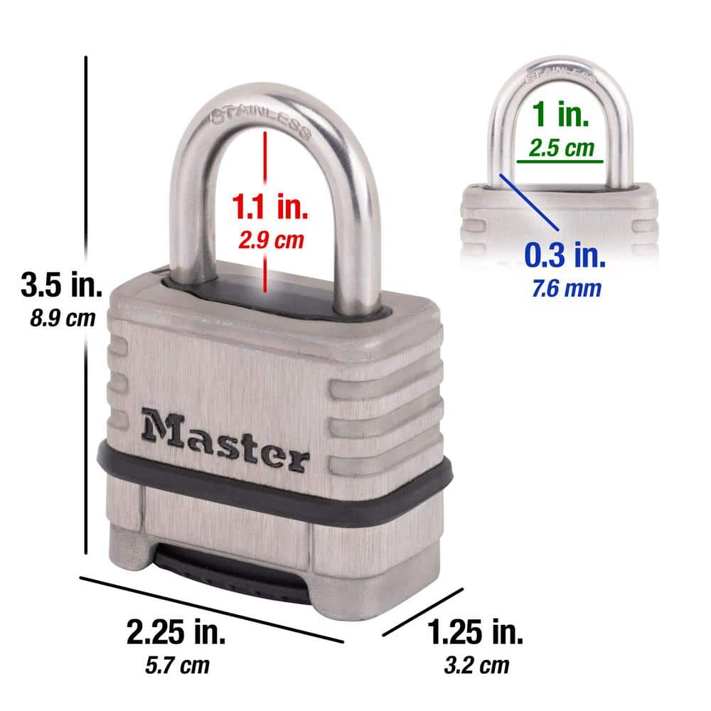 Stainless Steel Outdoor Combination Lock, Resettable - Hercitys