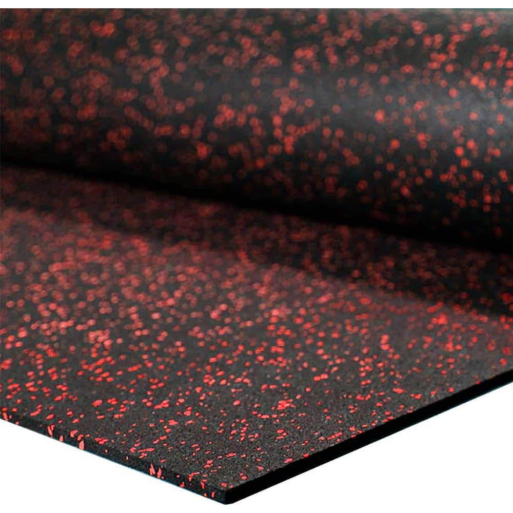 Tough Rubber Roll, Red 4 ft. x 10 ft. x 1/4 in. T Gym Flooring Rubber - Hercitys