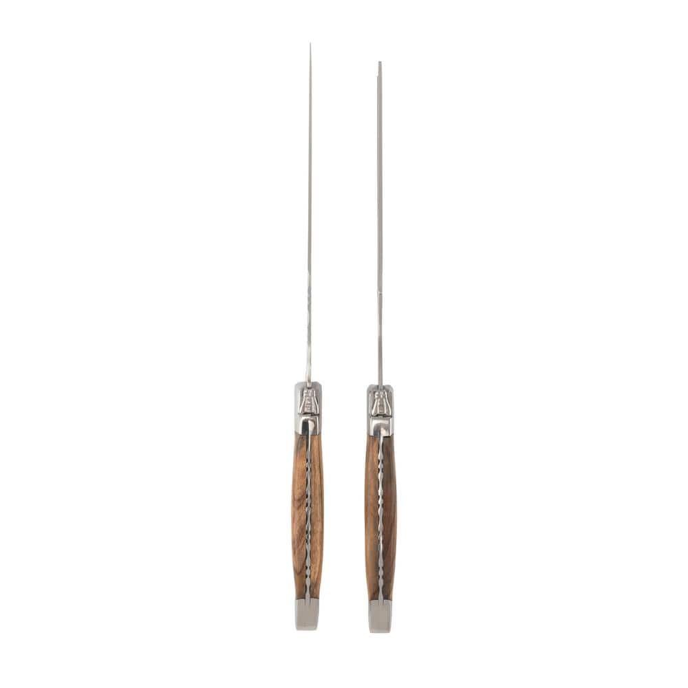Laguiole Olivewood Carving Knife and Fork Set - Hercitys