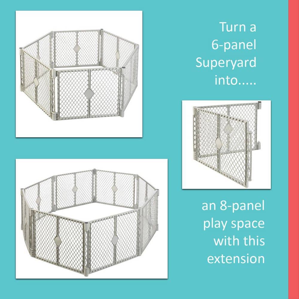 Super Yard 2- Panel Gray Extension 26 in. - Hercitys
