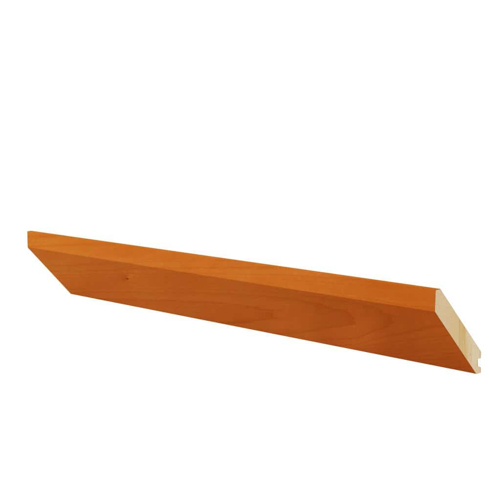 Newport Grayson 96 in. W x 2.75 in. D x 3.25 in. H Solid Wood Kitchen Cabinet Flat Angle Crown Molding in Cinnamon - Hercitys