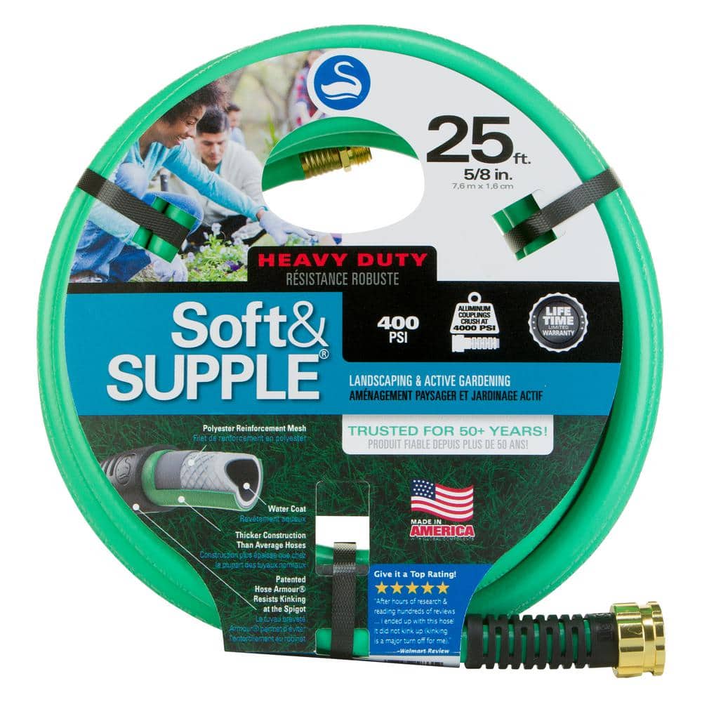 Soft&SUPPLE 5/8 in. x 25 ft. Heavy-Duty Hose - Hercitys