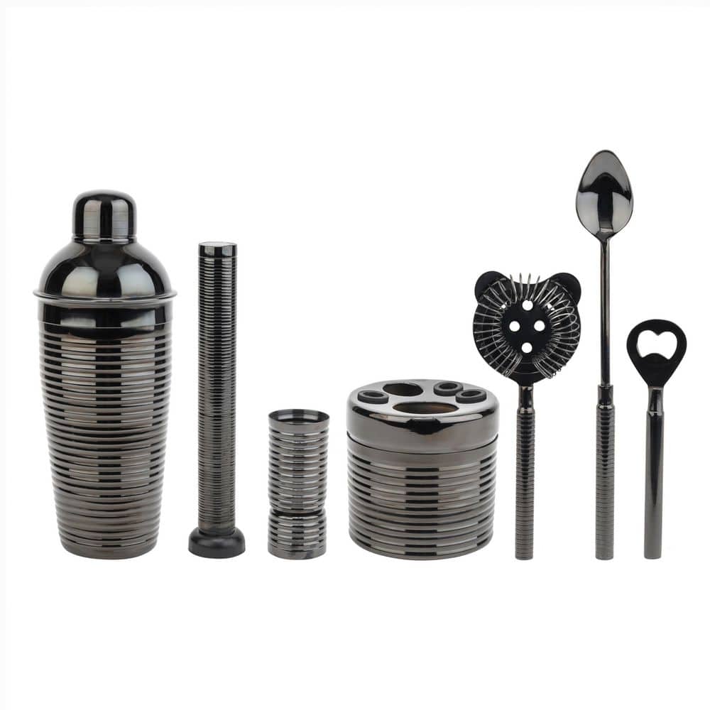 7-Piece Black Barware Set - Hercitys