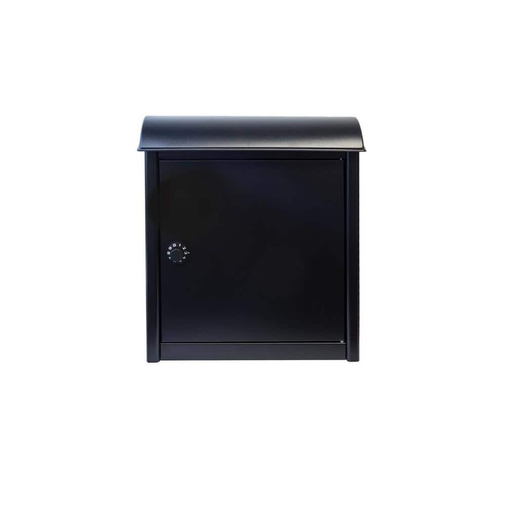 Leece Wall Mounted Mailbox in Black with Combo Lock - Hercitys