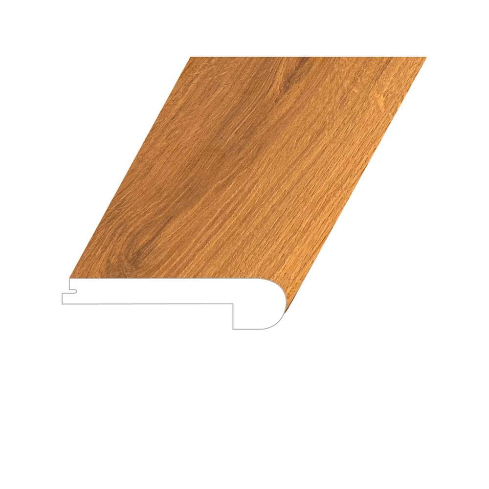Rhodes Luxe Mahogany 1 in. Thick x 4.5 in. W x 94.5 in. L HDF Waterproof Laminate Embossed Wood Look Flush Stair Nose - Hercitys