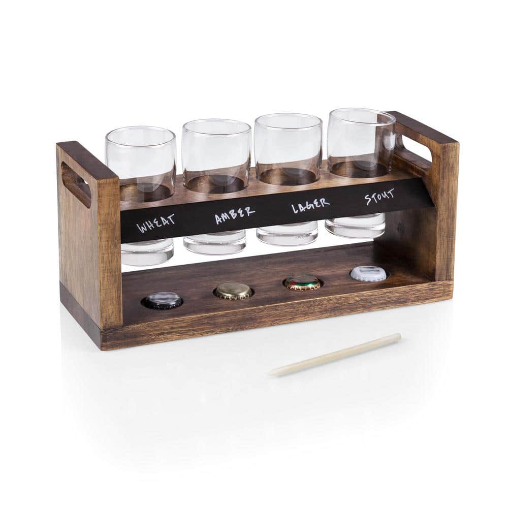 Wood Craft Beer Flight Beverage Sampler - Hercitys