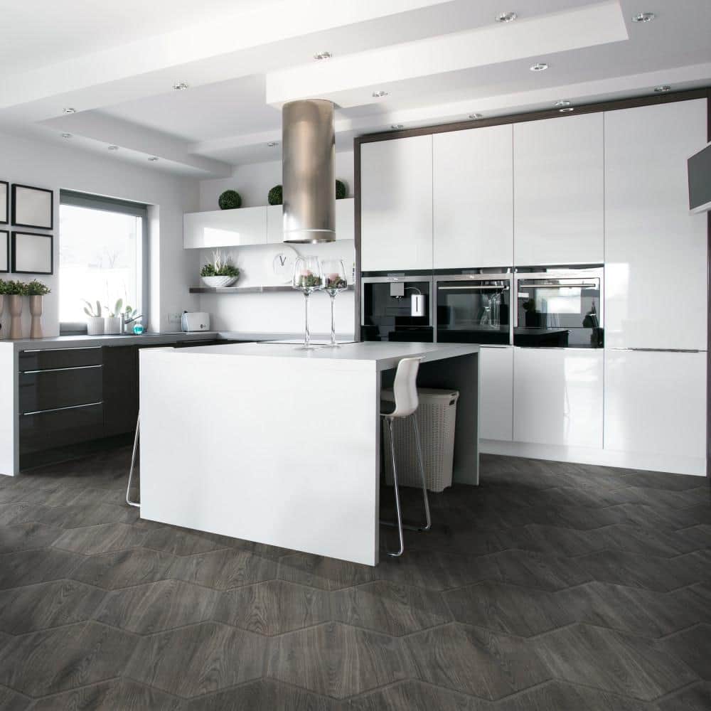 Natura Hex Nero 14-1/8 in. x 16-1/4 in. Porcelain Floor and Wall Tile (11.07 sq. ft./Case) - Hercitys
