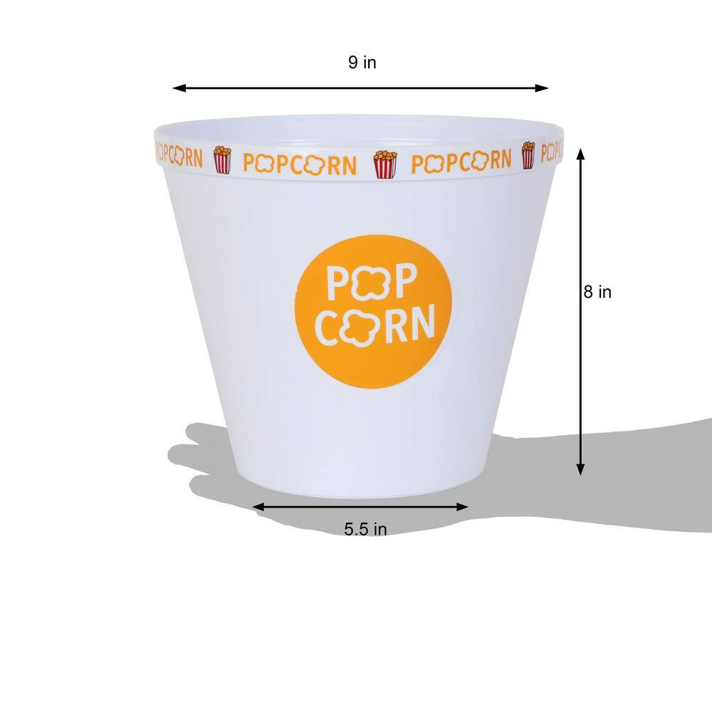 6 qt. 5-Piece Yellow Popcorn Bowls with Kernel Catcher Set - Hercitys