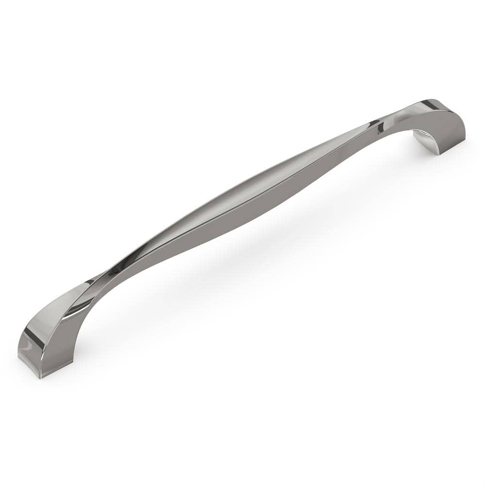 Twist Collection Cabinet Pull 7-9/16 in. (192 mm) Center to Center Polished Nickel Classic Zinc Bar Pull (5-Pack ) - Hercitys