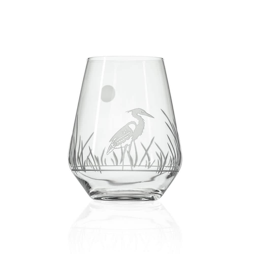 Heron 18 oz. Stemless Wine Tumbler Glasses – Set of 4 - Hercitys