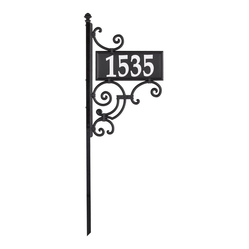 Nite Bright Ironwork Rectangle Reflective Address Post Sign - Hercitys