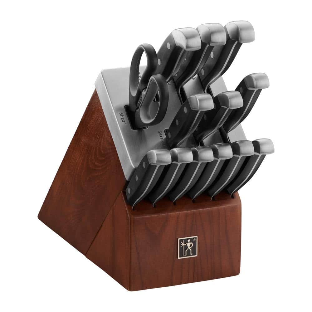 Statement 14-Piece Stainless Steel German Self-Sharpening Knife Block Set - Hercitys