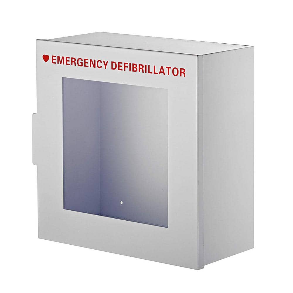 Non-Alarmed Steel Cabinet for Defibrillators in White - Hercitys