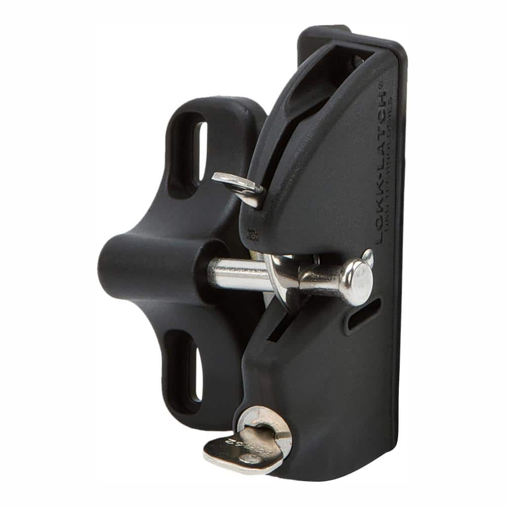 D&D Black Key-Lockable Gate Latch - Hercitys