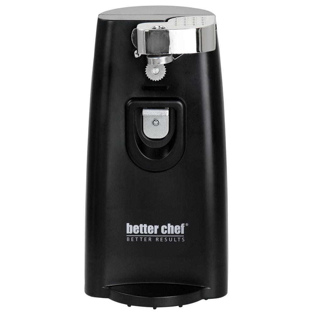 Deluxe Electric Can Opener with Built in Knife Sharpener and Bottle Opener in Black - Hercitys