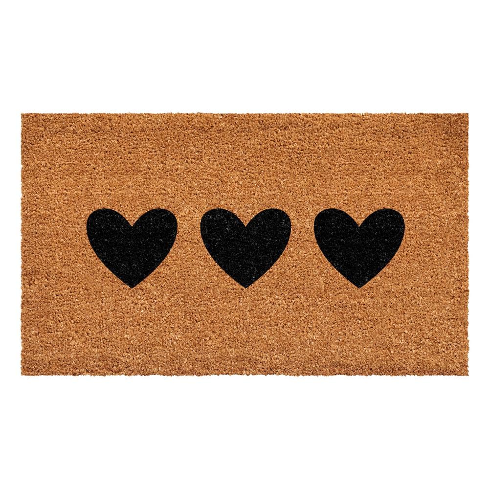 Trio Hearts 24 in. x 36 in. Door Mat - Hercitys