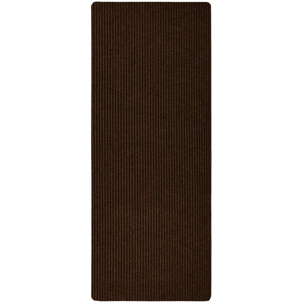 Striped Utility Mat Brown Indoor/Outdoor 24 in. x 60 in. Utility Door Mat - Hercitys