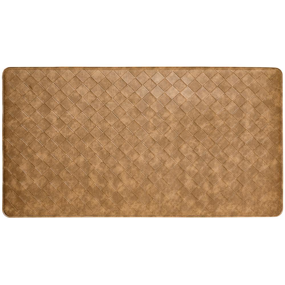 Trenton Solace Beige 17 in. x 32 in. Anti Fatigue Kitchen Mat - Hercitys