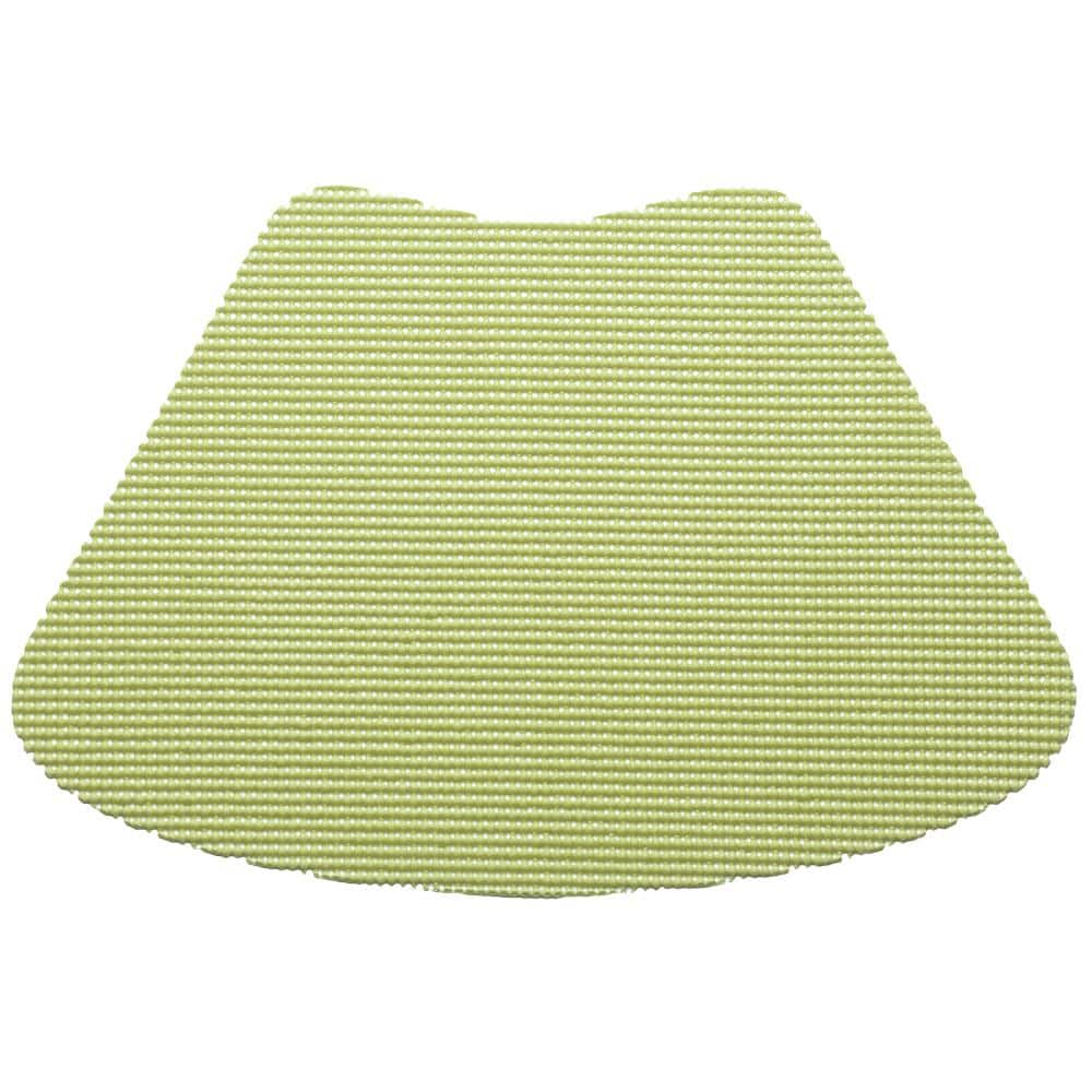 Fishnet 19 in. x 13 in. Mist Green PVC Covered Jute Wedge Placemat (Set of 6) - Hercitys