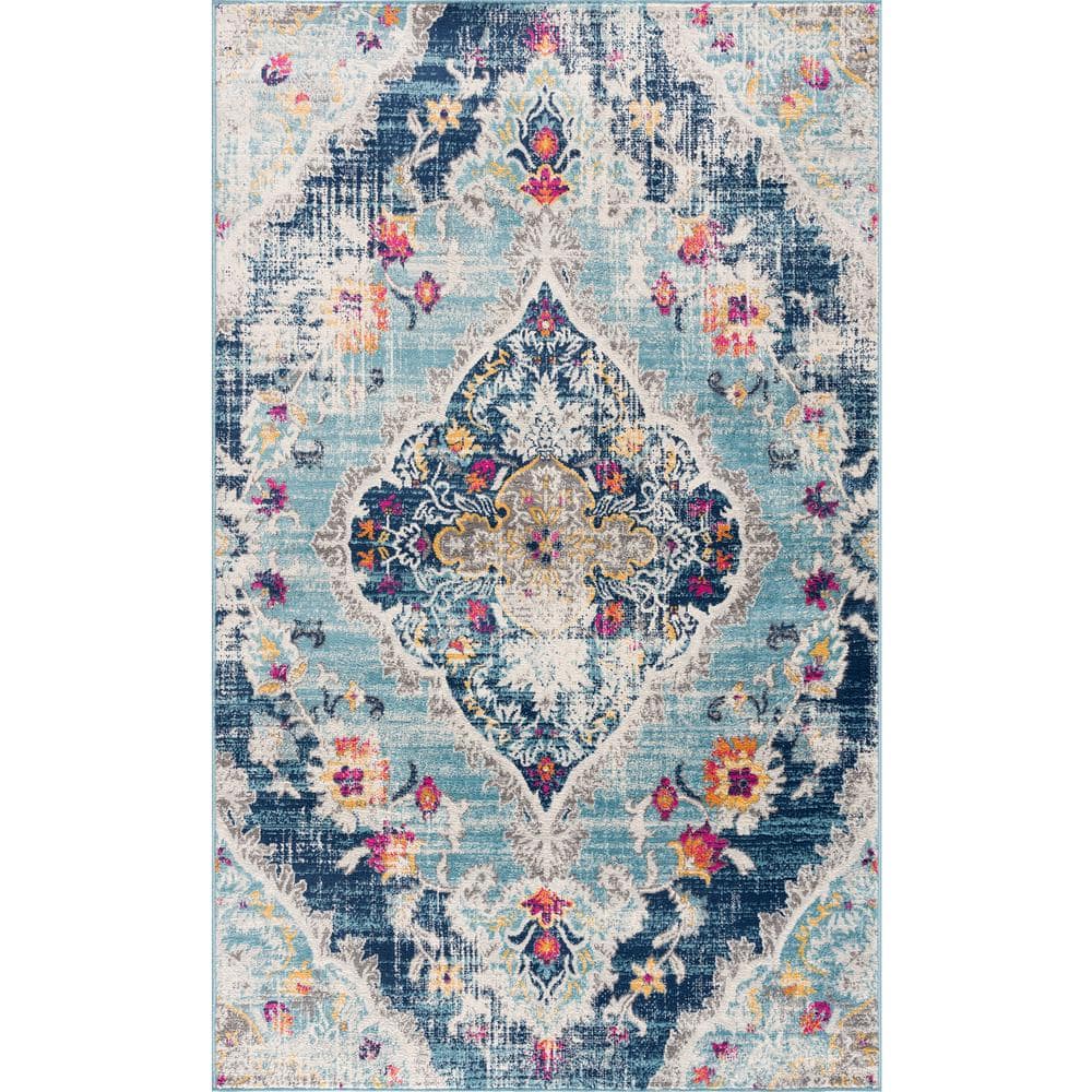 Savannah Blue 9 ft. 2 in. x 12 ft. 5 in. Traditional Area Rug Large - Hercitys