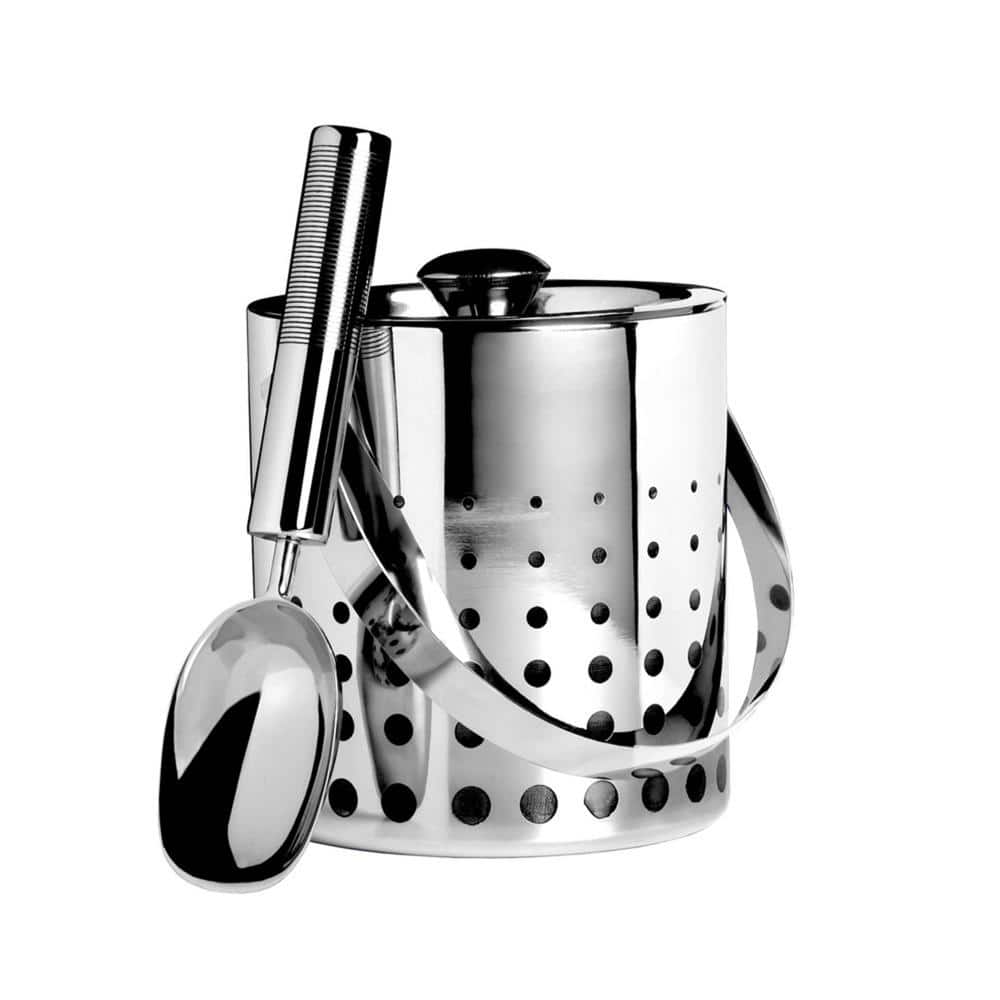 Cheers Stainless Steel Ice Bucket and Scoop, Silver - Hercitys