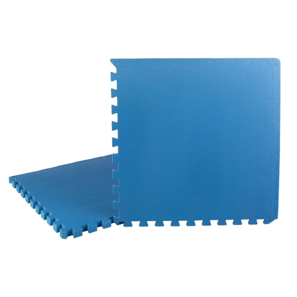 Ultimate Comfort Blue 24 in. x 24 in. Foam Garage Floor (4-Pack) - Hercitys