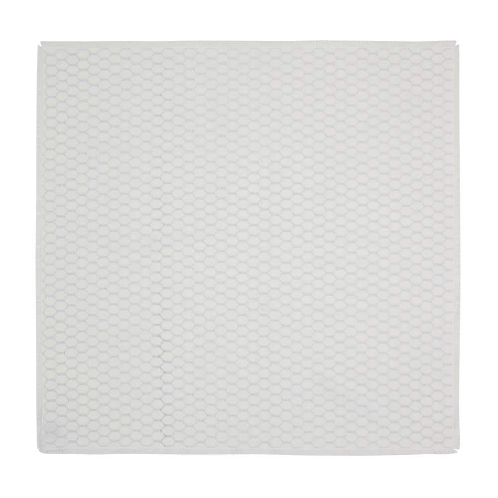 Down Home 40 in. W x 40 in. L Soft White Country Black Graphic Cotton Tablecloth Topper - Hercitys