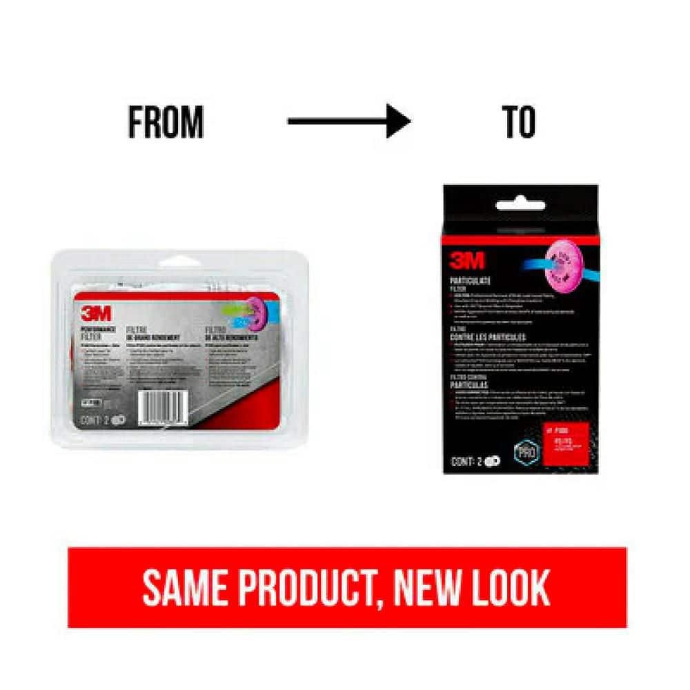 P100 Replacement Respirator Particulate Filter (2-Pack) (Case of 5) - Hercitys