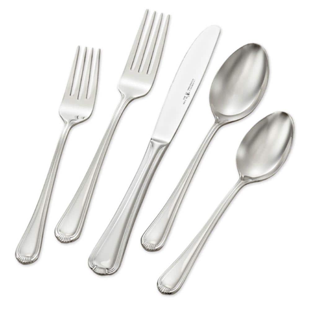 Alcea 65-Piece 18/10 Stainless Steel Flatware Set (Service for 12) - Hercitys