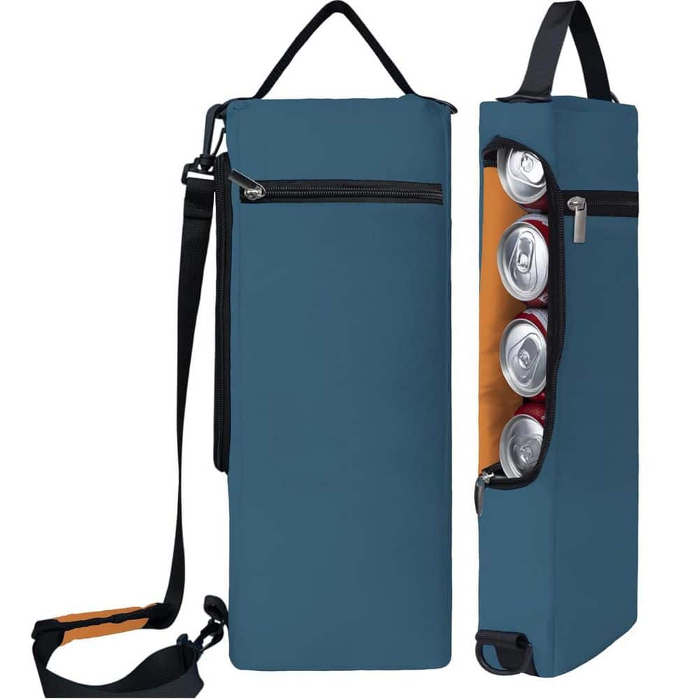 6 qt. Capacity Soft-Sided Insulated Cooler Bag with Ice Packs Grey Camo Holds Cans Wine Bottles Golf Bag Sleeve - Hercitys