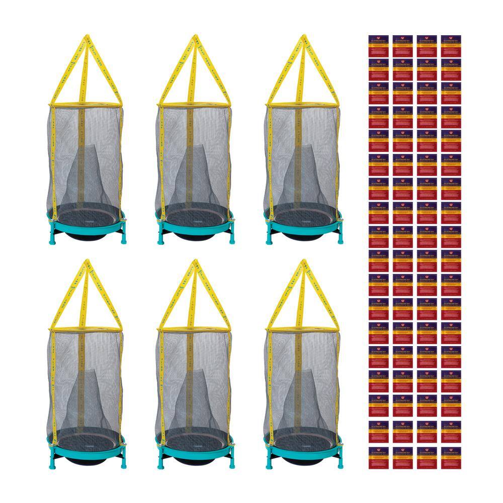 6 Ez Fly Cage Outdoor Fly Traps with 72 Fly Attractant Baits, Low Odor, Reusable, Durable - Hercitys