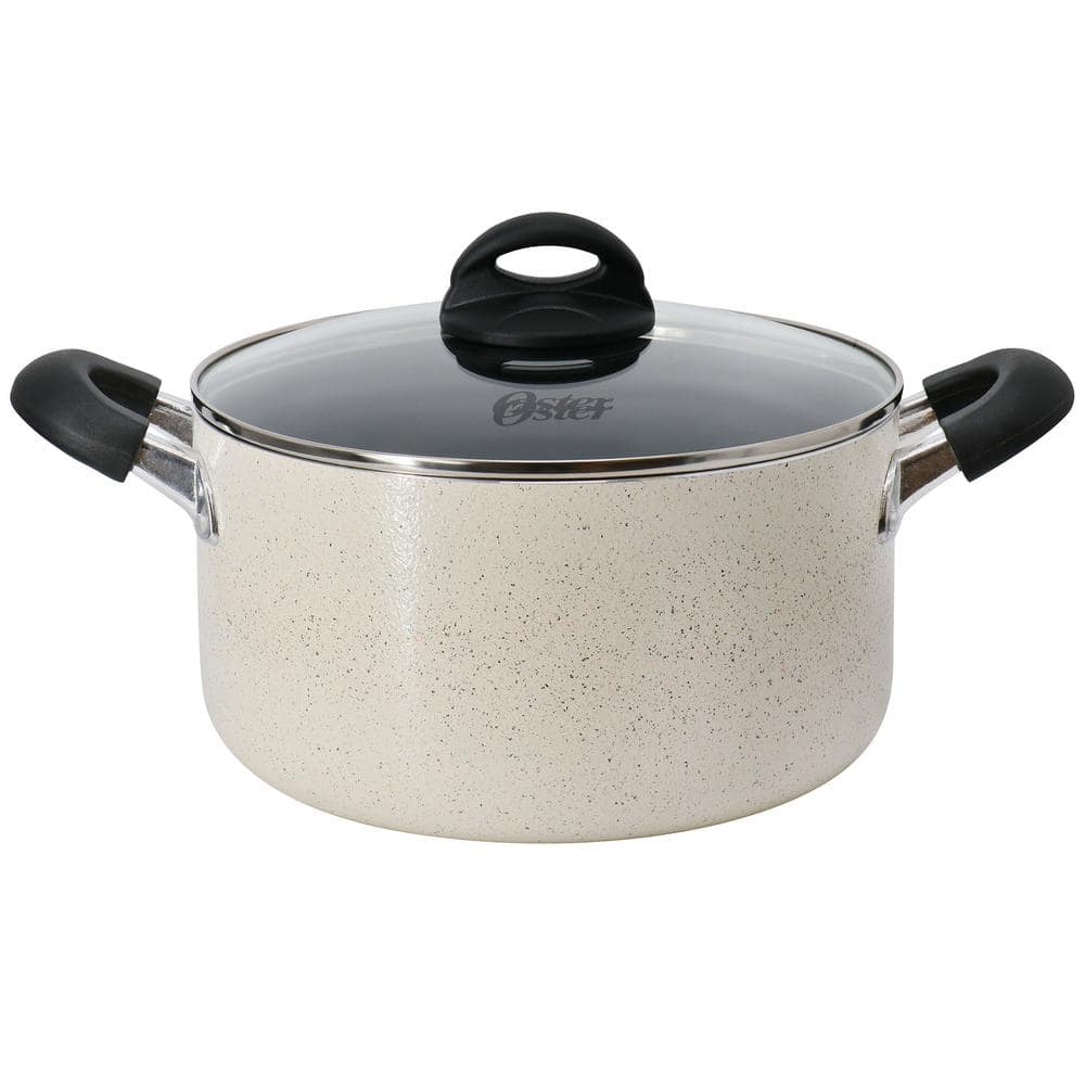 Clairborne 6 qt. Aluminum Nonstick Dutch Oven in Sand with Lid - Hercitys