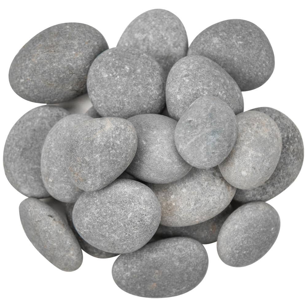 Nile Gray 0.5 cu. ft. per Bag (1 in. to 2.5 in.) Bagged Landscape Pebbles (1 Bag/0.5 cu. ft.) - Hercitys