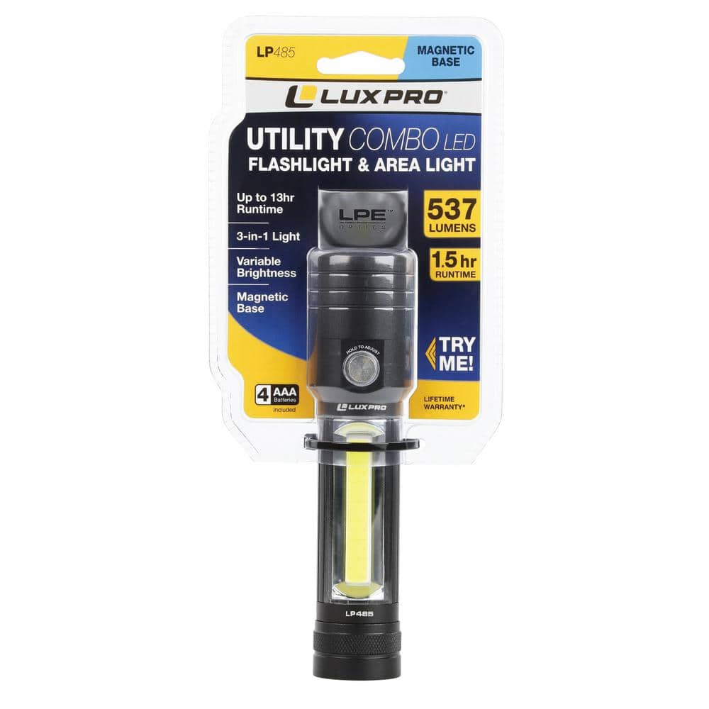 Utility 537 Lumens LED Handheld Flashlight and Work Light - Hercitys