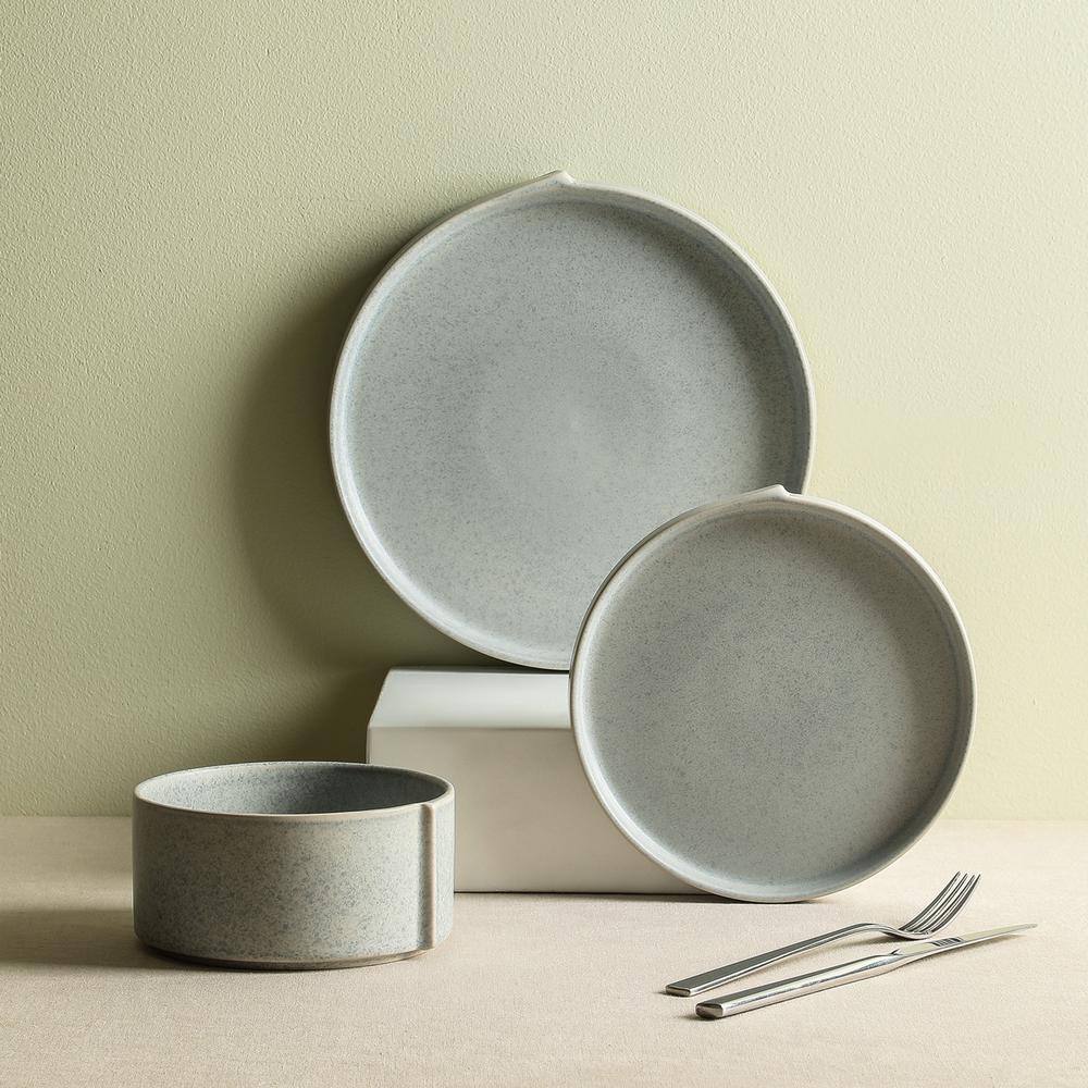 Bao 24-Piece Blue-Grey Stoneware Dinnerware Set (Service for 8) - Hercitys