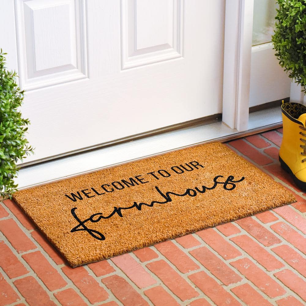 Welcome To Our Farmhouse 30 in. x 48 in. Door Mat - Hercitys