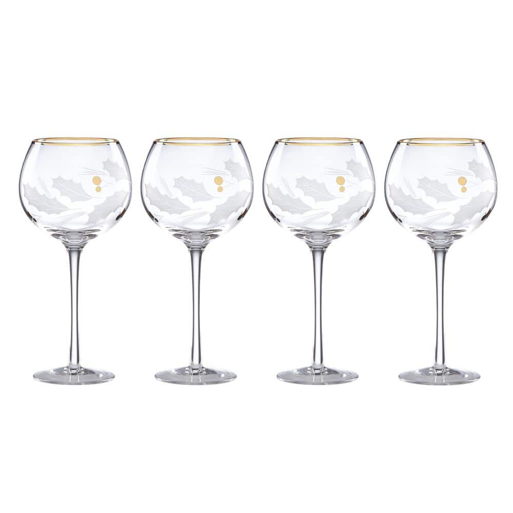 Holiday Gold 4-piece Balloon Glass Set - Hercitys