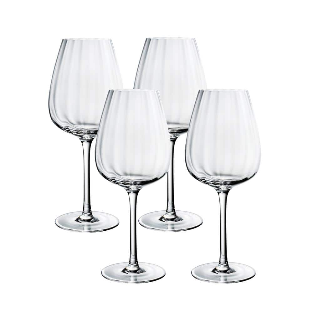 6.75 oz. Rose Garden Red Wine Glass Set (Set of 4) - Hercitys
