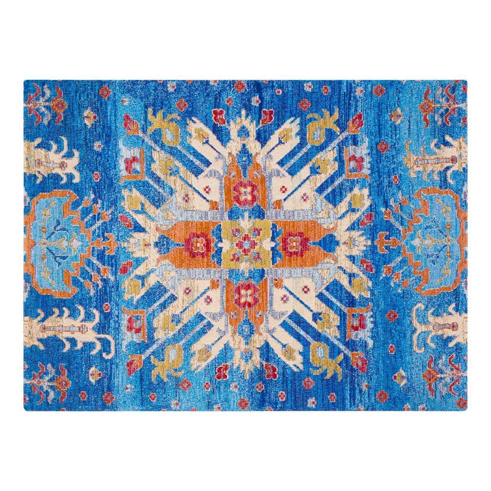 Las Cruces Multi-Colored 54 in. x 40 in. Polyester Chair Mat - Hercitys