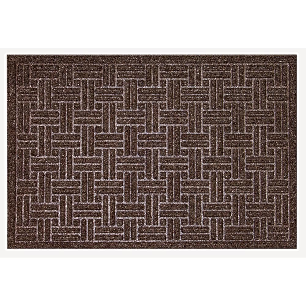 Bricks Brown 24 in. x 36 in. Non-Slip Indoor Outdoor Door Mat - Hercitys