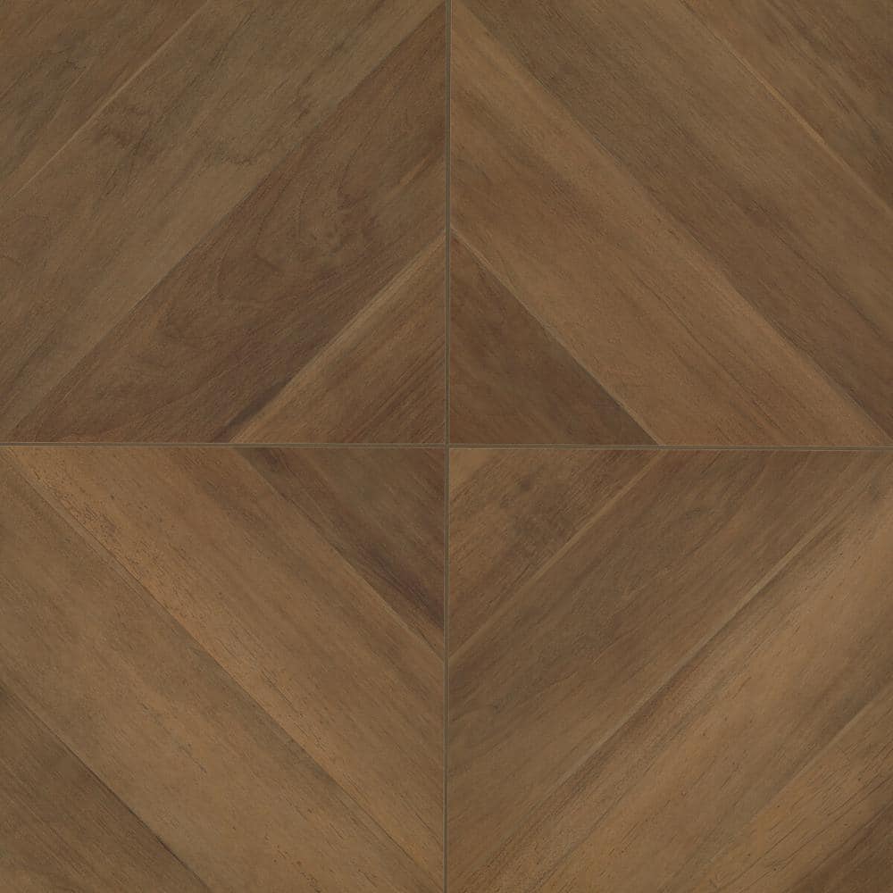 Antique Square 24 in. x 24 in. Matte Walnut Porcelain Floor Tile (11.62 sq. ft./Case) - Hercitys