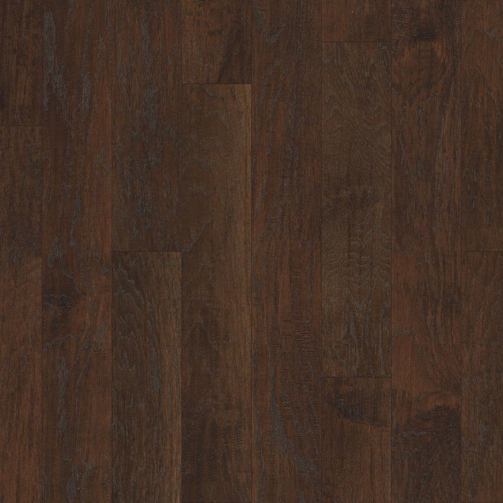 Western Saddle Hickory 3/8 In. T X 5 in. W Click-Lock Scraped Engineered Hardwood Flooring (29.49 sq.ft./case) - Hercitys