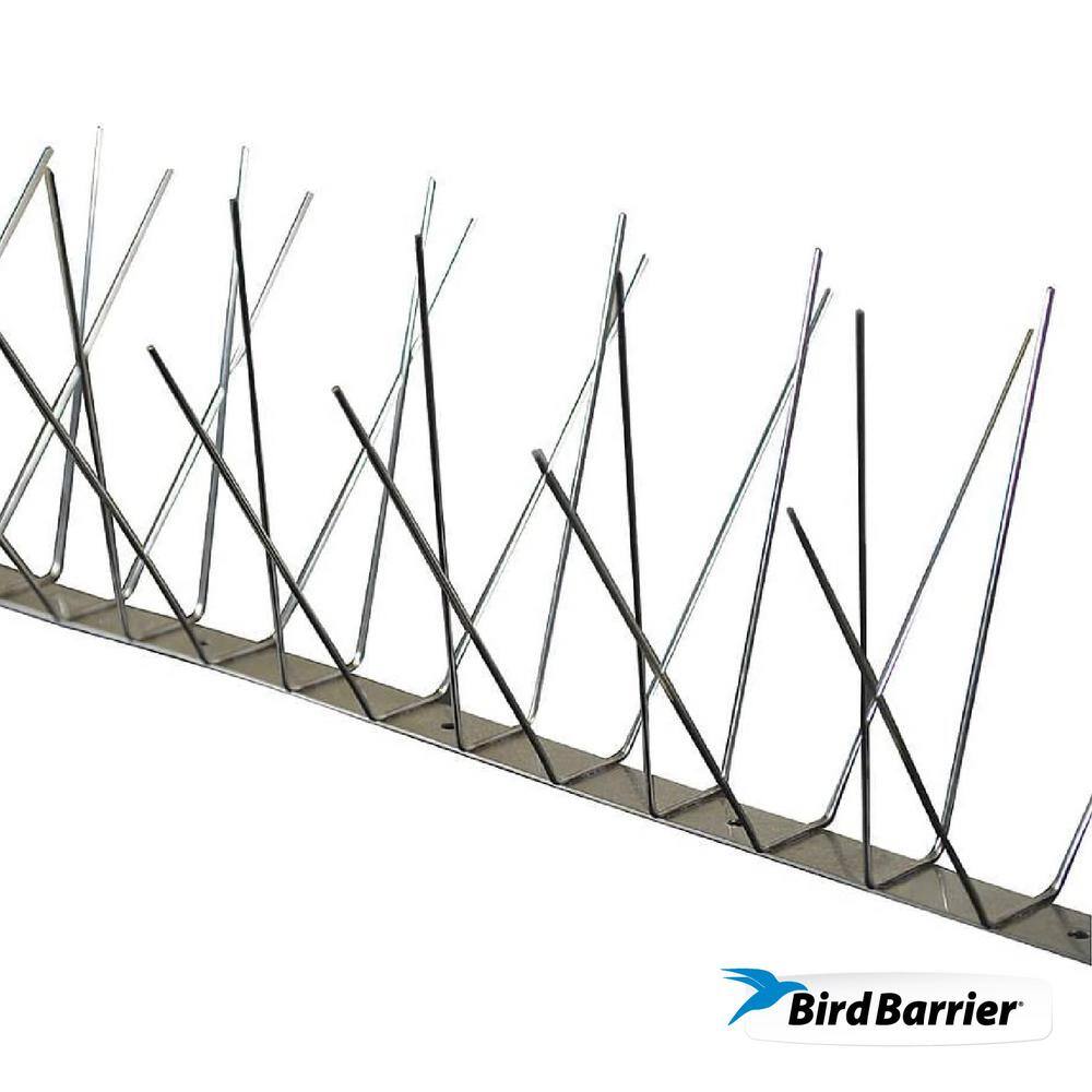 Industrial Spikes 51 ft. L x 8 in. W Stainless Steel Bird Spikes (3 ft. Sections, Bond Included) - Hercitys