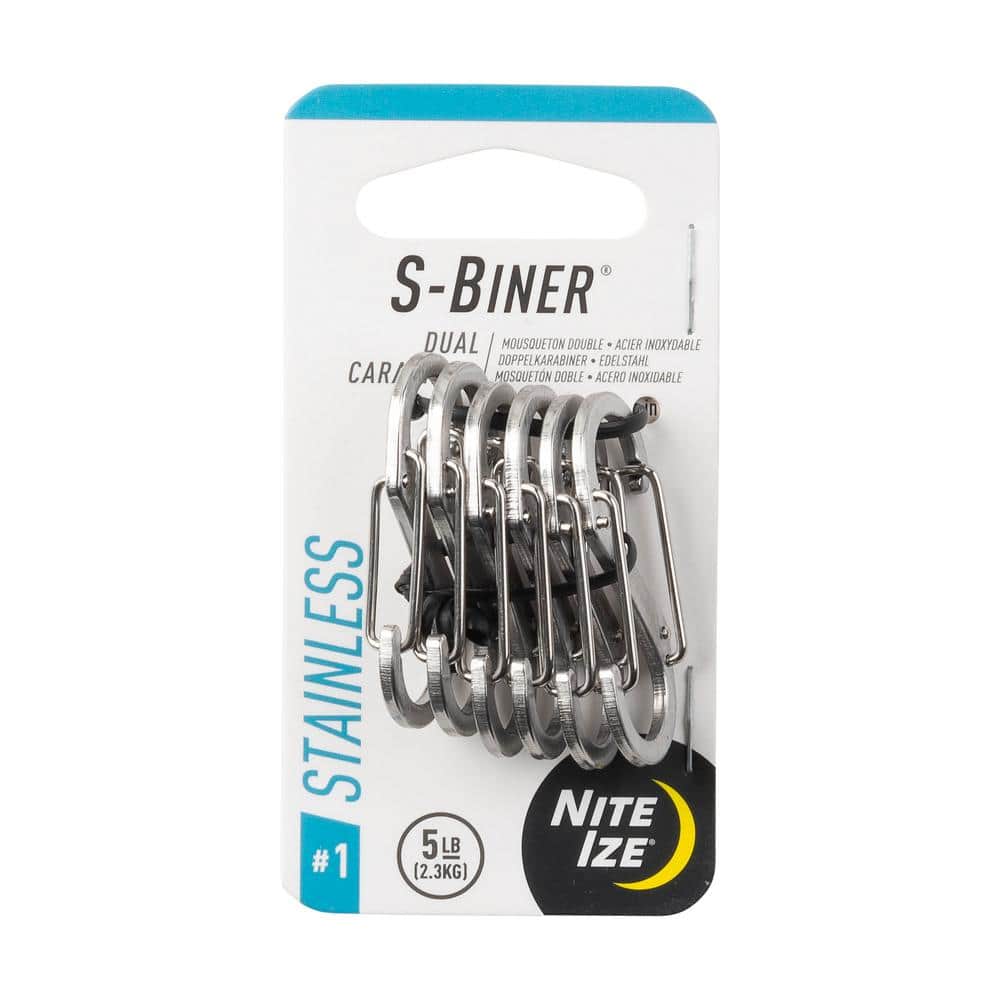 S-Biner Stainless Steel Dual Carabiner #1 – Stainless (6-Pack) - Hercitys